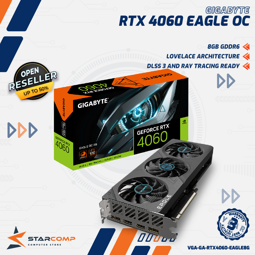 Jual Gigabyte GeForce RTX 4060 EAGLE OC 8GB DDR6 VGA RTX4060 | Shopee ...