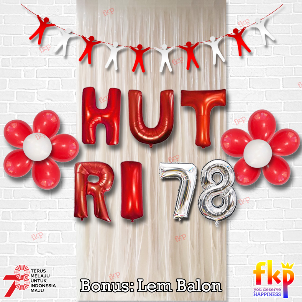 Jual FUN KIDS PARTY Paket Dekorasi HUT RI / Dekor Simpel Agustusan ...