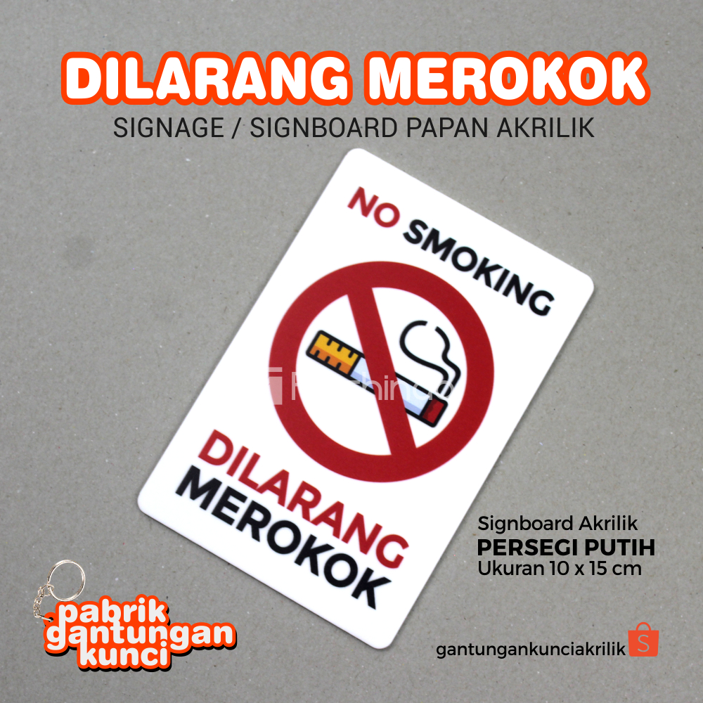 Jual Dilarang Merokok No Smoking Signboard Papan Akrilik Acrylic Sign Shopee Indonesia 2880