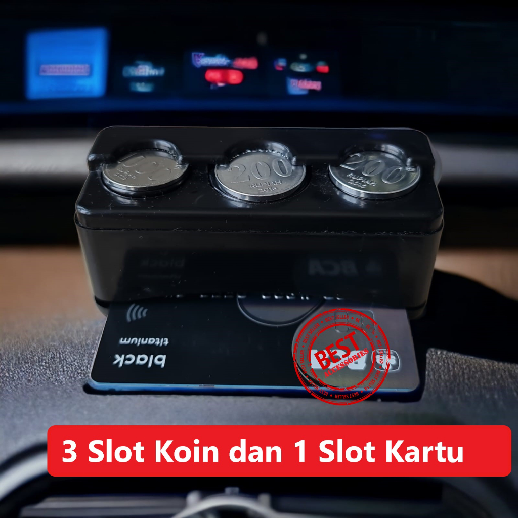 Organizer tempat koin kartu mobil