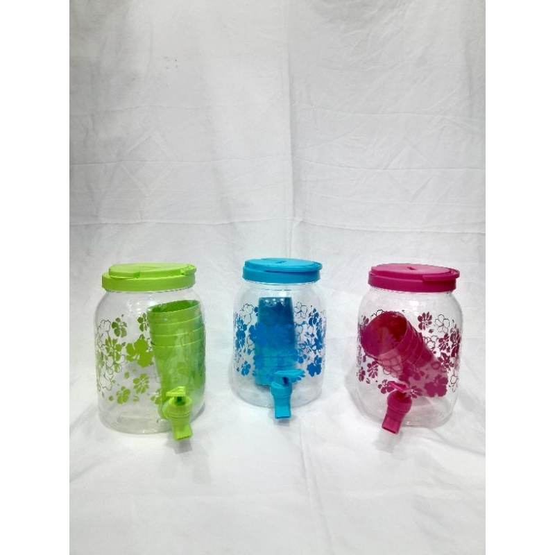 Jual Galon Mini Set Gelas 5in1 Drink Jar Set 5in 1 Dispenser Air Minum Free 4 Gelas Shopee 0761