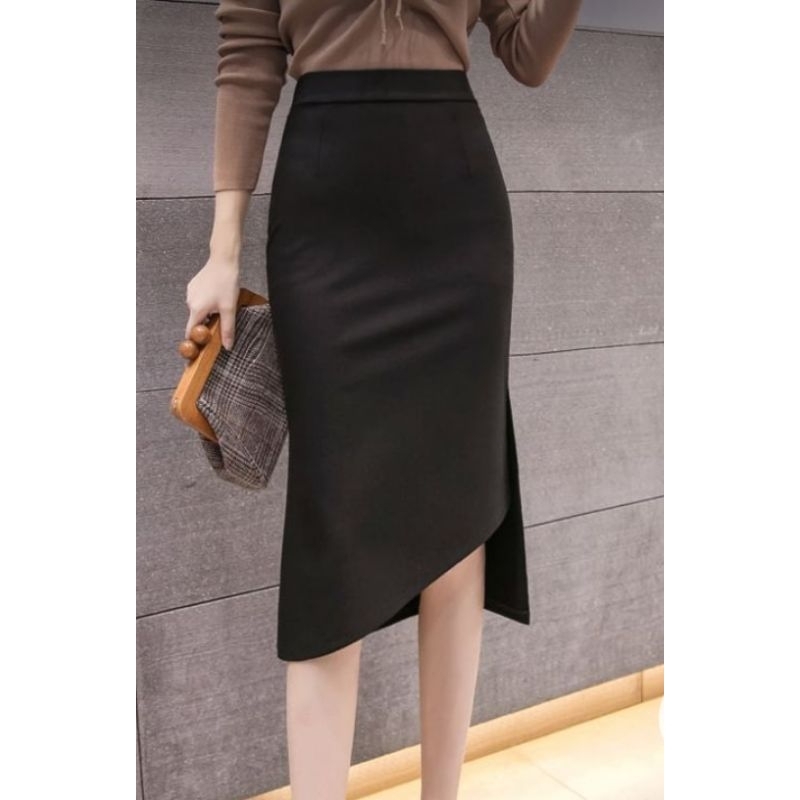 Jual rok midi bahan scuba | Shopee Indonesia