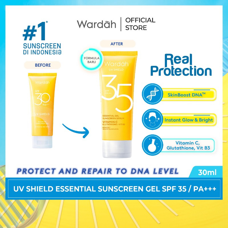 Jual (PROMO BESAR )Wardah Sun Care Sunscreen Gel SPF 35 40ML-kemasan ...