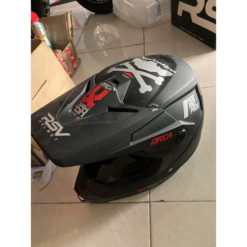 Jual helm rsv orca one one nine ( limited edition ) helm orca 119 hitam ...