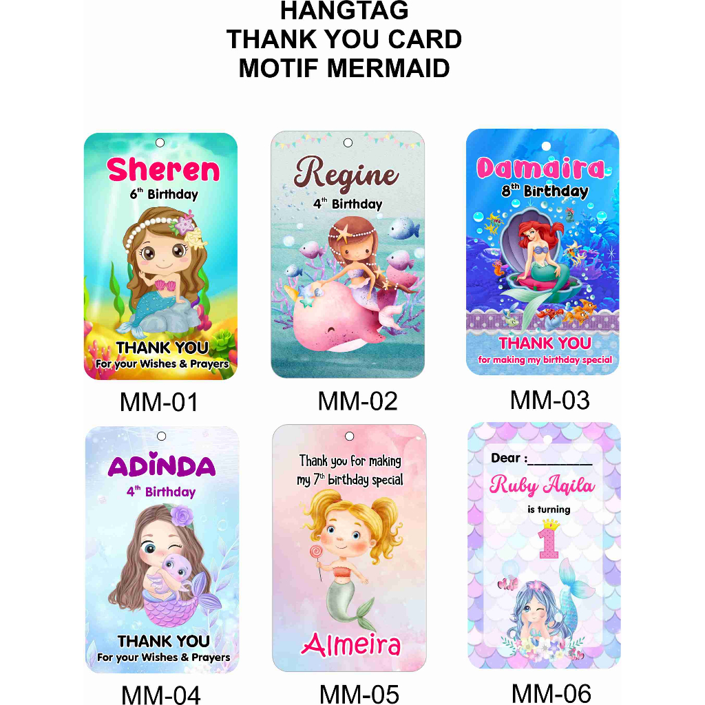 Jual Kartu Ucapan terima kasih ulang tahun thankyou card hangtag