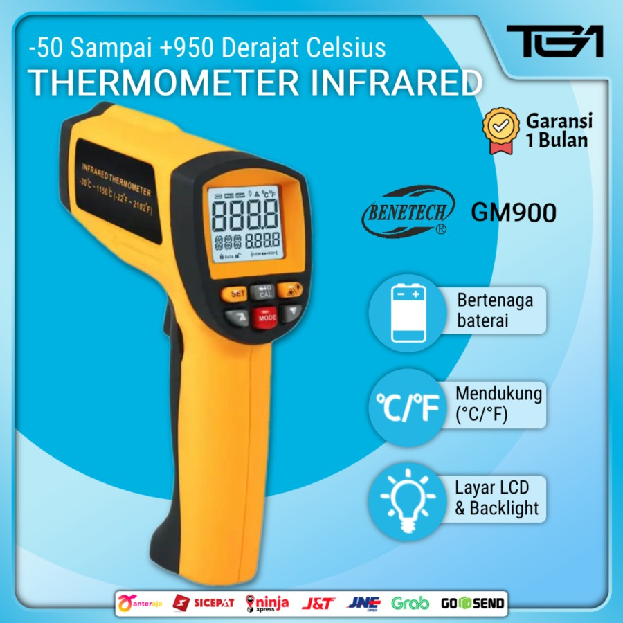 Jual Thermometer Infrared GM900 Untuk Industri Gun 900c