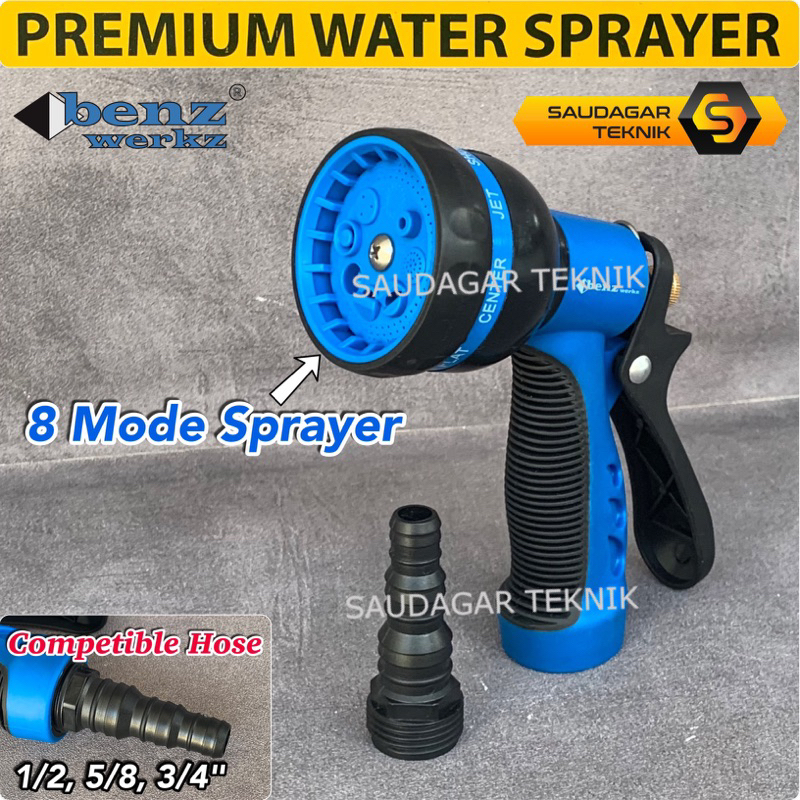 Semprotan Air Taman Tanaman Kebun Garasi Hose Semprotan Selang Nozzle Spray Gun Cuci Mobil Motor BENZ