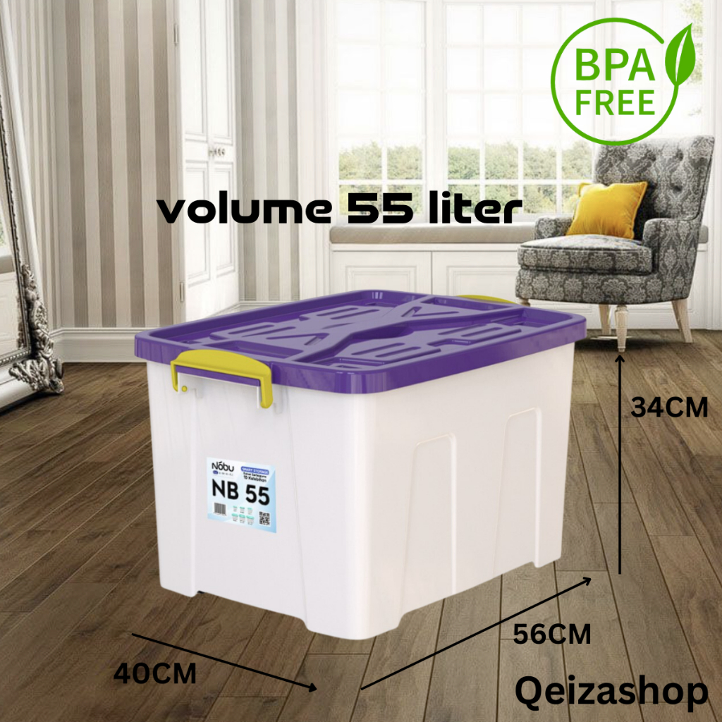 Jual CONTAINER BOX SERBAGUNA 55 LITER DENGAN RODA YANG KUAT DAN KOKOH ...
