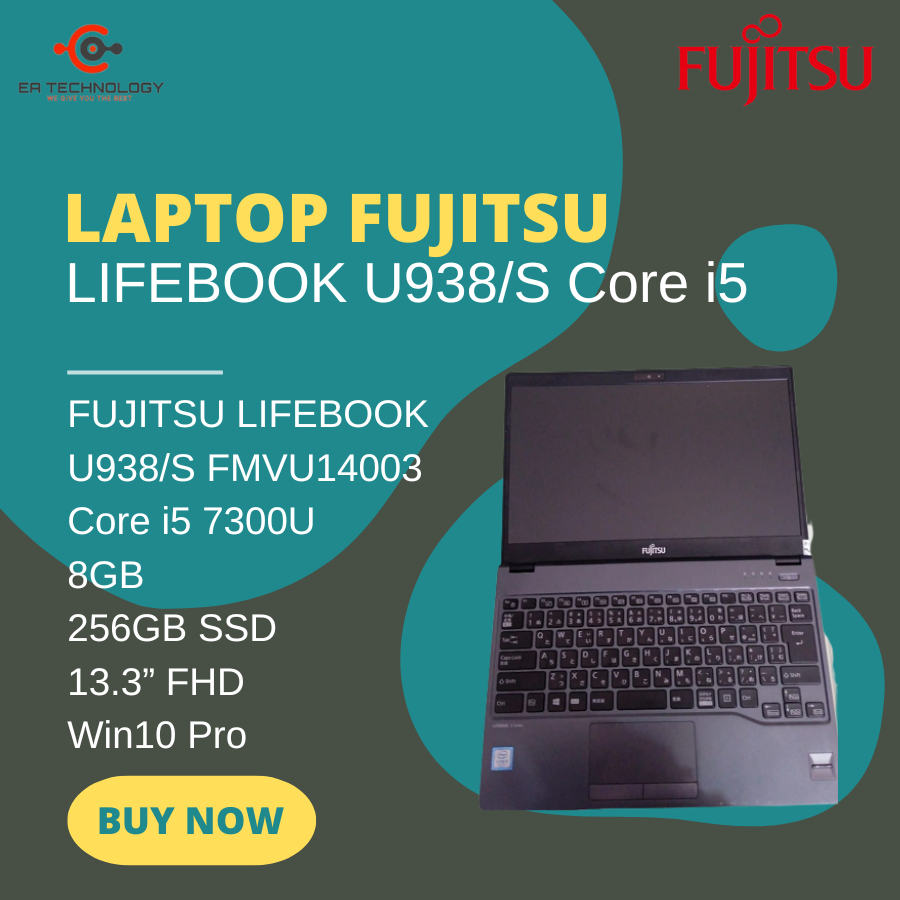 Jual FUJITSU LIFEBOOK U938/S FMVU14003 i5-7300U 8GB 256SSD 13.3”FHD W10 Pro  | Shopee Indonesia