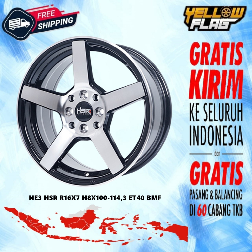 Jual Velg Racing HSR Type NE3 Ring 16 velg mobil Soluna Baleno City ...