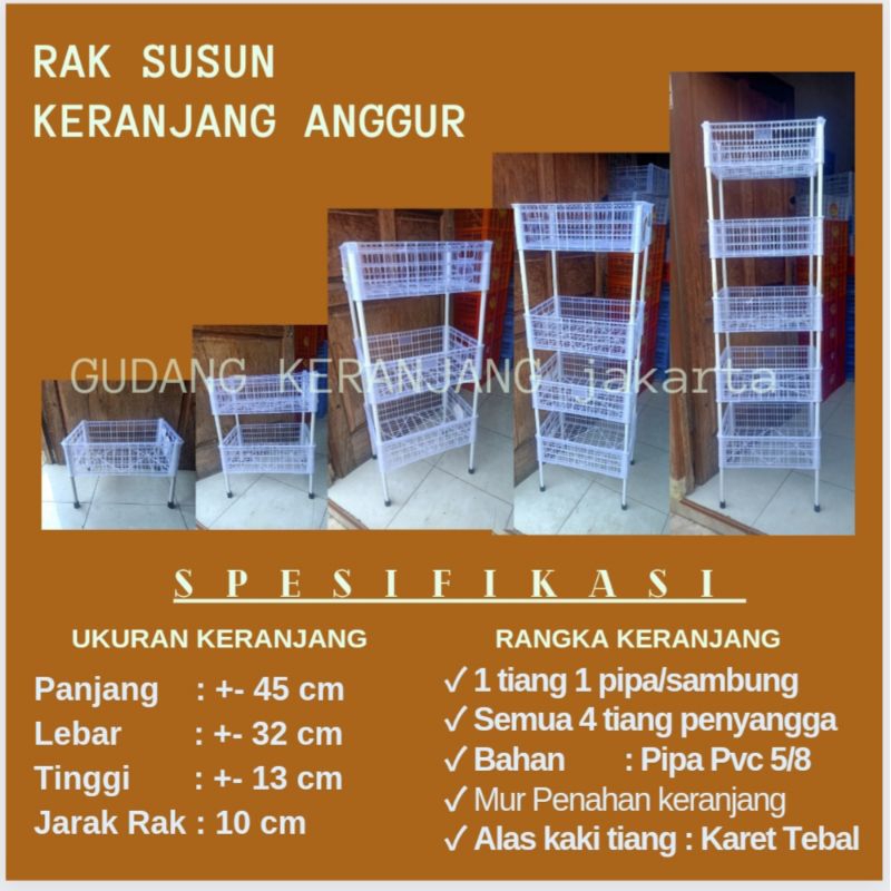 Jual RAK SUSUN KERANJANG PLASTIK [TERLENGKAP] SUSUN BEKAS ANGGUR RAK ...