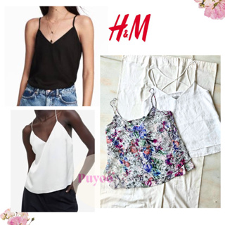 H&M Lace-trimmed Ribbed Tank Top