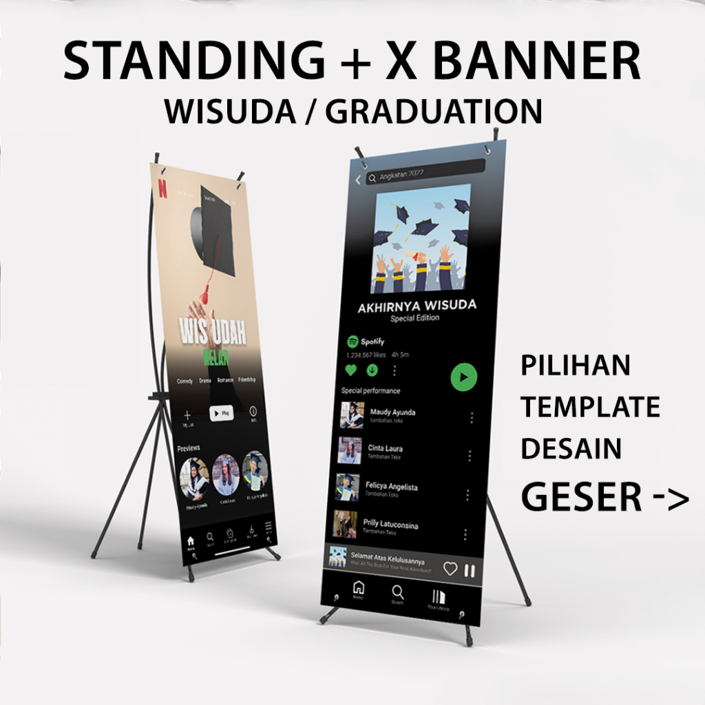 Jual EXILO PRINT - Cetak Standing X Banner Wisuda / X Banner Graduation