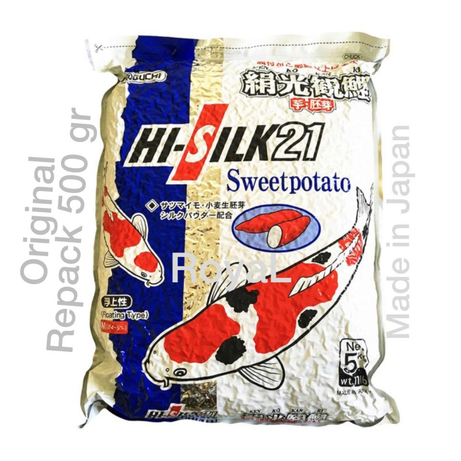 Jual Original Hi Silk Repack Pakan Koi HiSilk Sweet Potato 500 gram ...