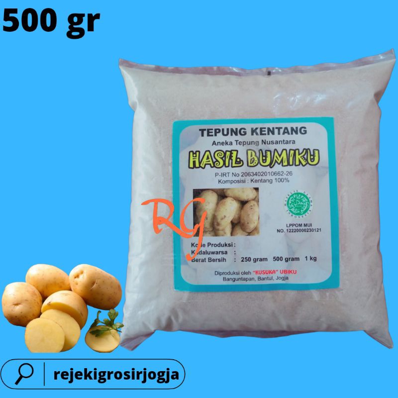 Jual Tepung Kentang Organik kemasan 500 GRAM/Tepung MPASI Organik