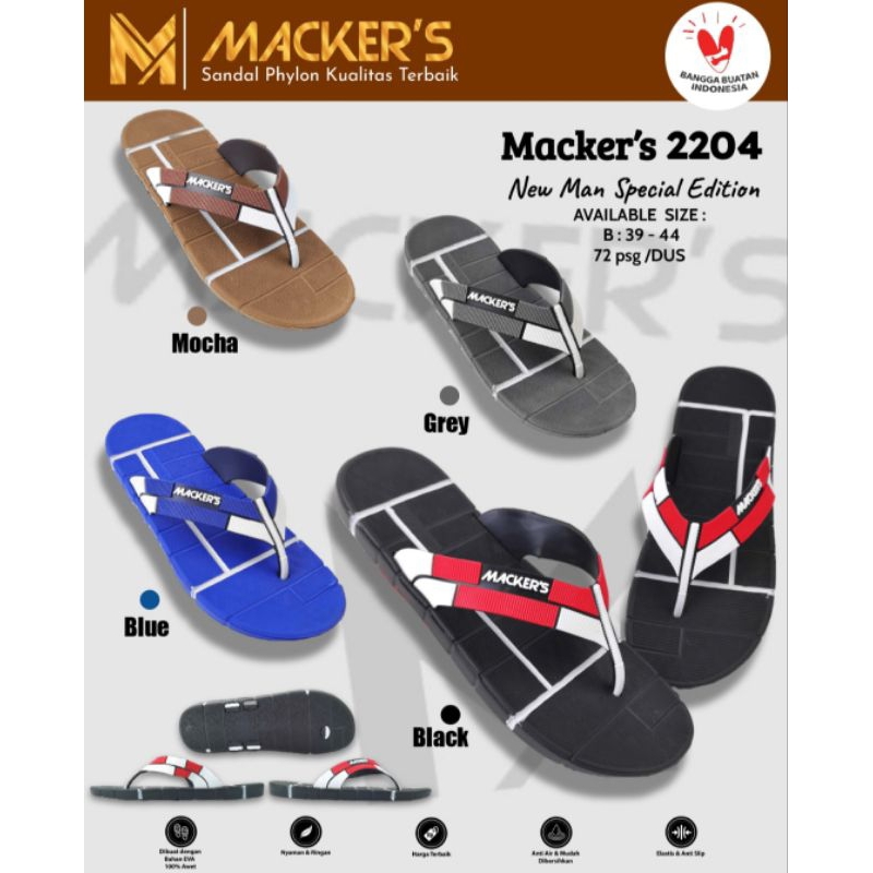 Jual Sandal Jepit Karet Pria Fashion Terbaru Macker S Shopee Indonesia