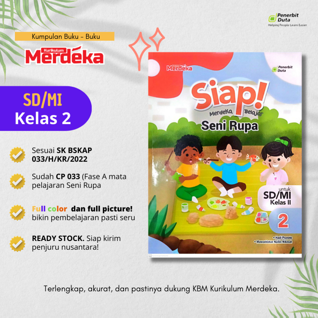 Jual SIAP Merdeka Belajar: Seni Rupa SD/MI Kelas 2 | Shopee Indonesia