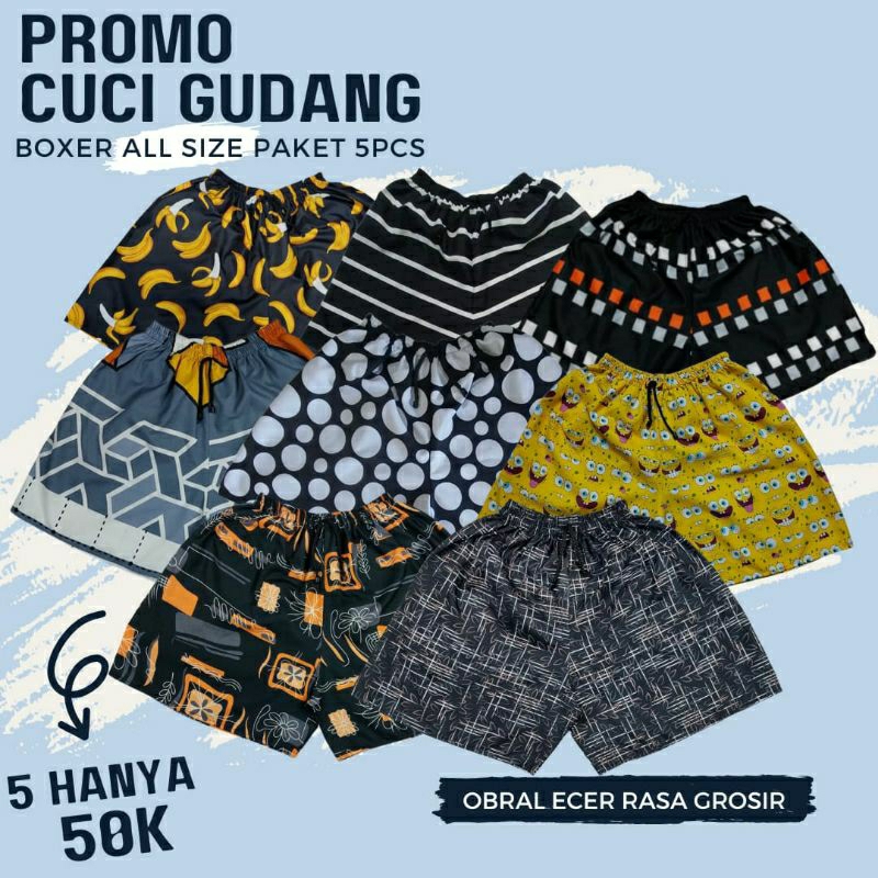 Jual GROSIR Sa'i PAKET 3,5,10 BOXER ALL SIZE PREMIUM Pria & Wanita ...