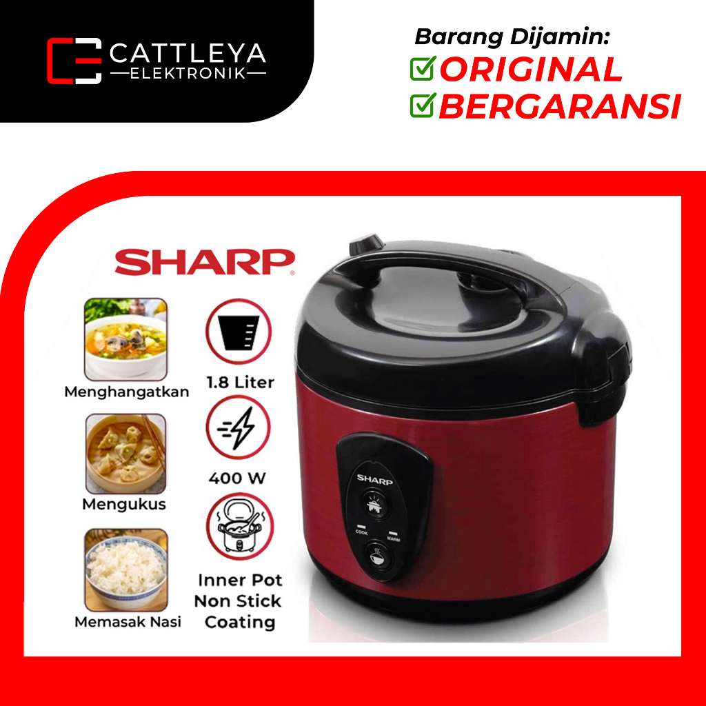 Jual [COD] RICE COOKER / MAGIC COM SHARP KSN18MGRD / KSN 18 MG SL
