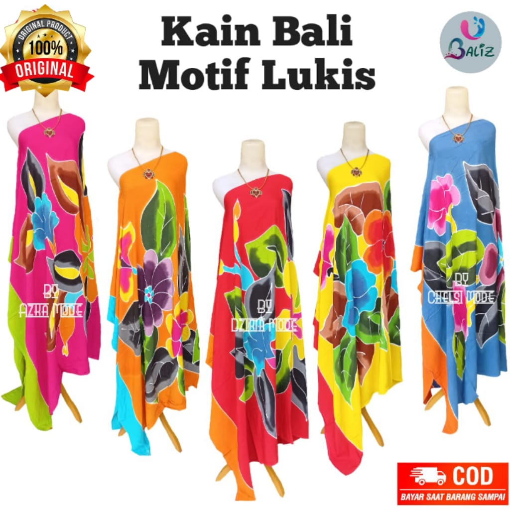 Jual Kain Pantai Bali Kembang Lukis Jumbo Sarung Pantai Murah Shopee Indonesia