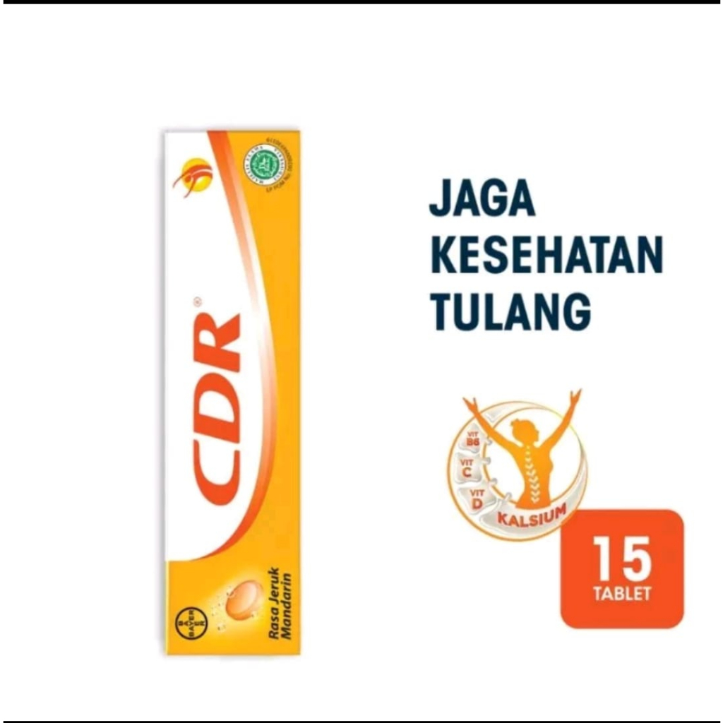 Jual CDR Tube 15 Tablet - Suplemen Kalsium Vitamin C, D, B6 Rasa Jeruk ...