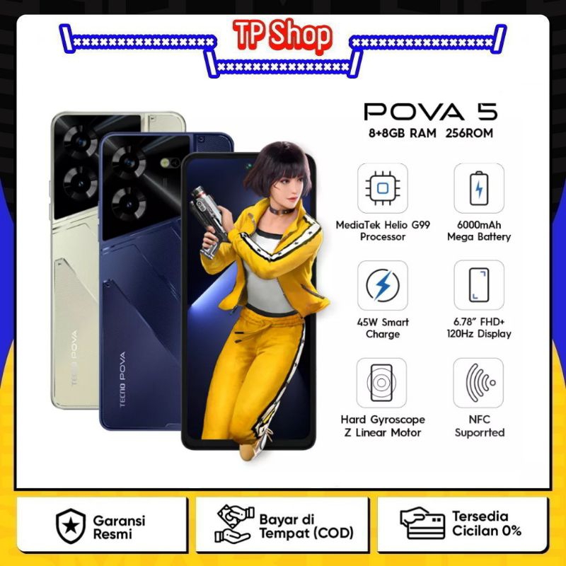 Jual Tecno Pova 5 8/256 Garansi Resmi | Shopee Indonesia