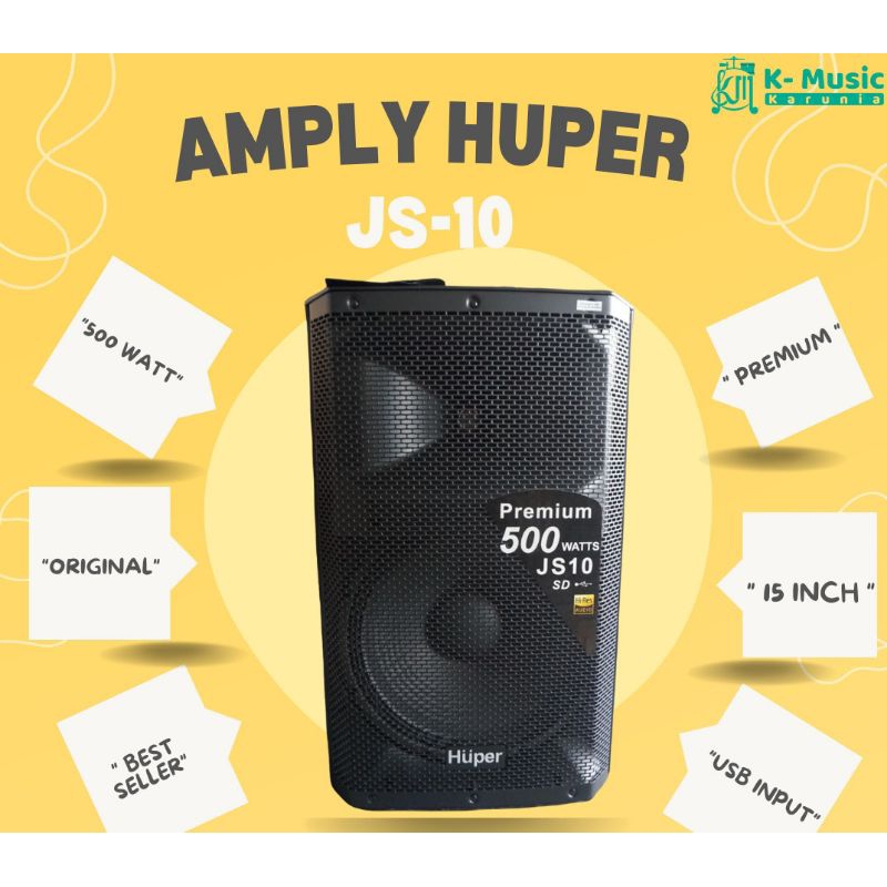 Jual Amply Speaker Aktif Huper Js 10 Premium 15 Inch Shopee Indonesia