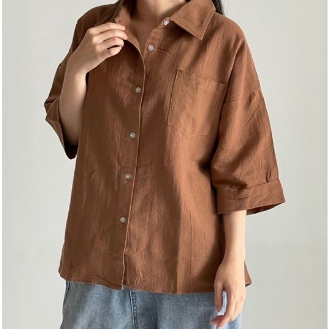 SINGLE POCKET OVERSIZE SHIRT