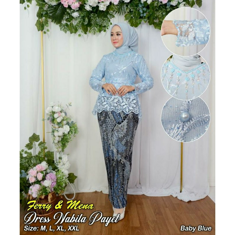 Jual Set Kebaya Origional Nabila Payetcodkebaya Wisuda Moderenkebaya Pesta Premiun Nabila 