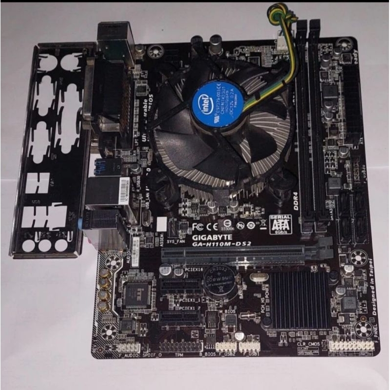 Jual gigabyte h110m ds2 lga 1151 + prosesor i3 6100 skylake Shopee