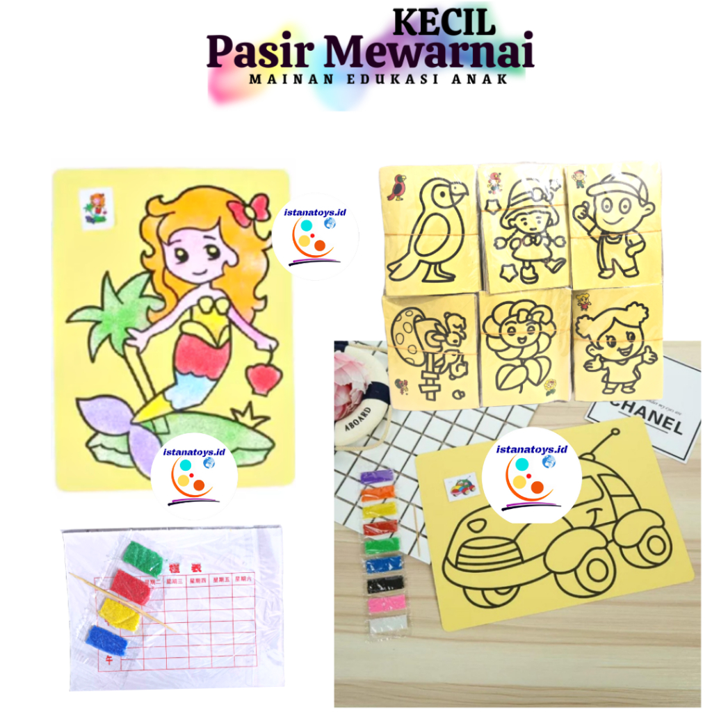 Jual ID Mainan Edukasi Sticker Pasir Kecil - Mewarnai Dengan Pasir ...