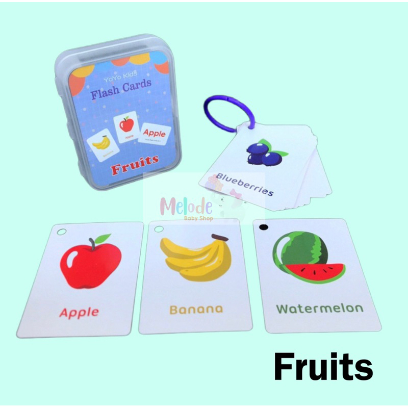 Jual Mainan Edukasi Anak Flash Card Bayi Awet Bergambar Bahasa Ingrid