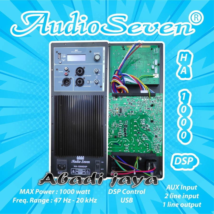 Jual mesin speaker aktif power kit aktif audio seven ha 1000 dsp 16x38