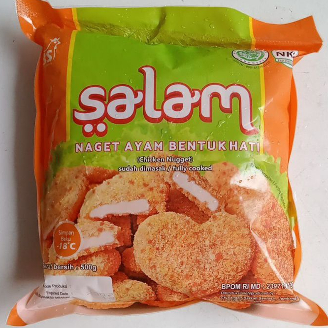 Jual Salam Nugget Ayam 500 gr Bentuk Hati / S / Stik | Frozen Food ...