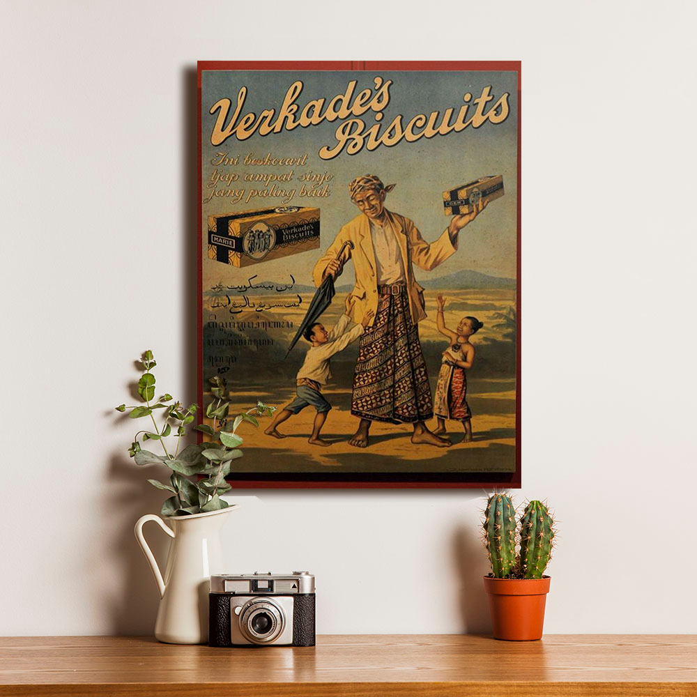 Jual Poster Iklan Jadul Jaman Dulu Lucu Verkade's Biscuit - Dekorasi