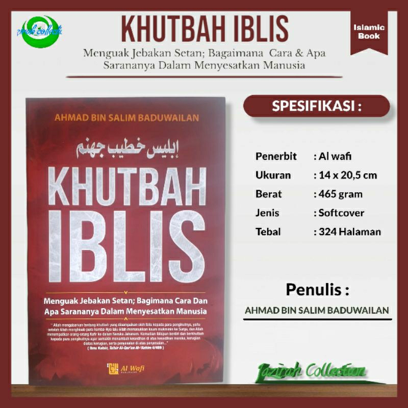 Jual BUKU KHUTBAH IBLIS MENGUAK JEBAKAN SETAN | Shopee Indonesia