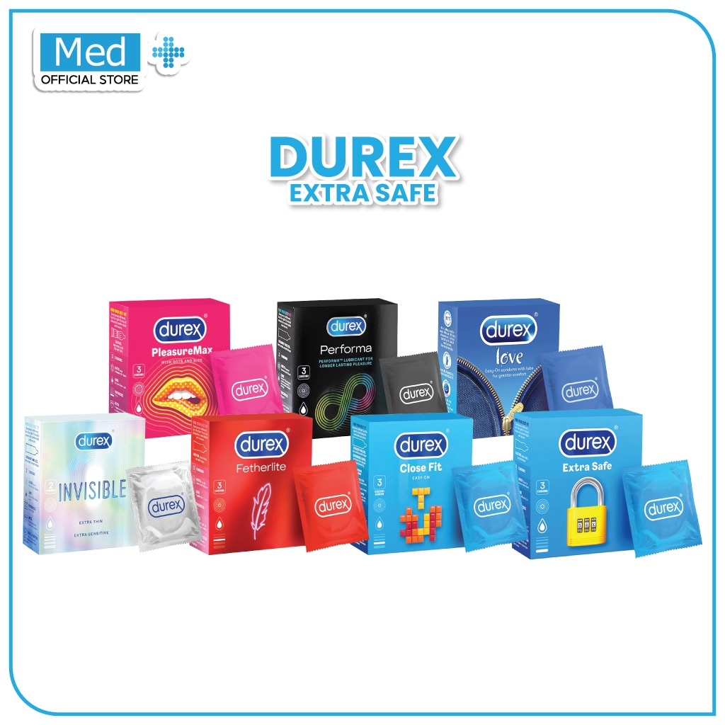 Jual Med Kondom Durex 1 Box Isi 3 Pcs Kondom Tebal Pria Alat