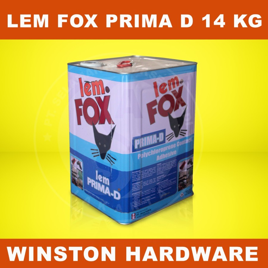 Jual PROMO BUNDLING LEM HPL FOX KUNING PRIMA D BLEK PAIL 14KG/ 14000 ...