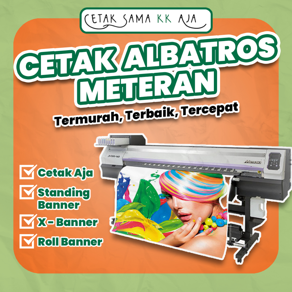 Jual Cetak Albatros Meteran X Banner Roll Banner Standing Banner Cetak