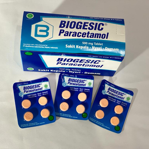 Jual BIOGESIC PARACETAMOL 500 MG PENURUN PANAS | Shopee Indonesia