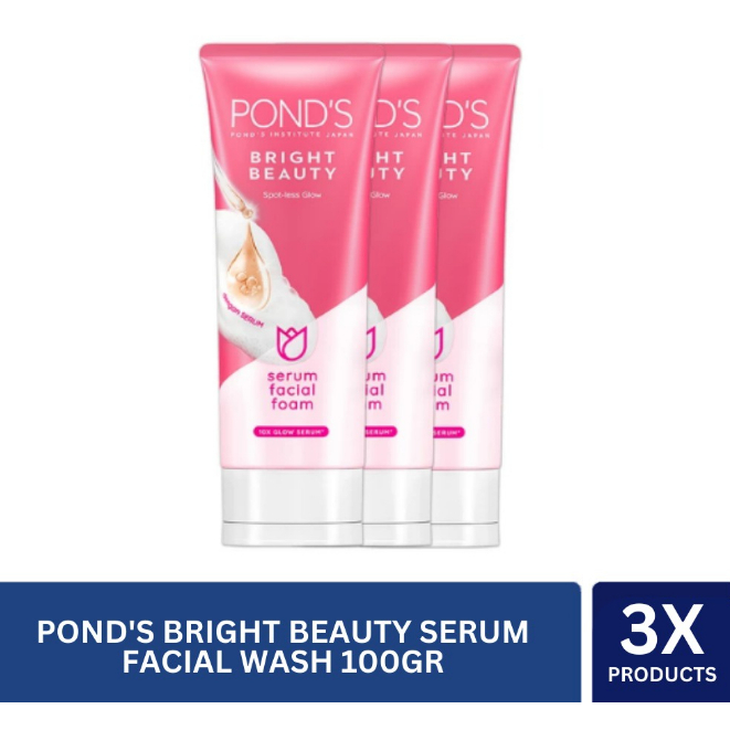 Jual Ponds Bright Beauty Facial Foam 100 Ml Triplepack Isi 3 | Shopee ...