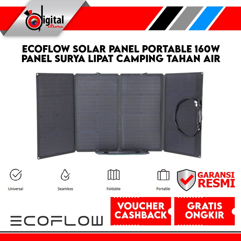 Jual EcoFLow Solar Panel Portable 160W Panel Surya Lipat Camping Tahan ...