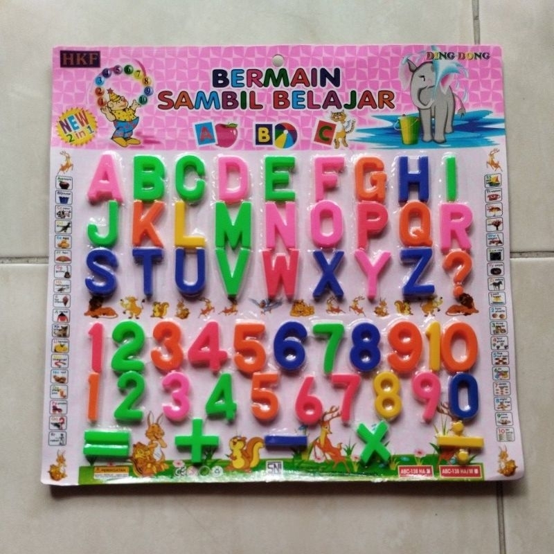 Jual Mainan Anak Edukasi Huruf Dan Angka - Alphabets Numbers bermain ...