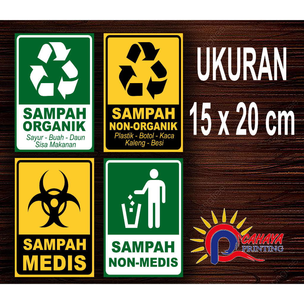 Jual STIKER SAMPAH ORGANIK / NON ORGANIK / MEDIS / NON MEDIS | Shopee ...