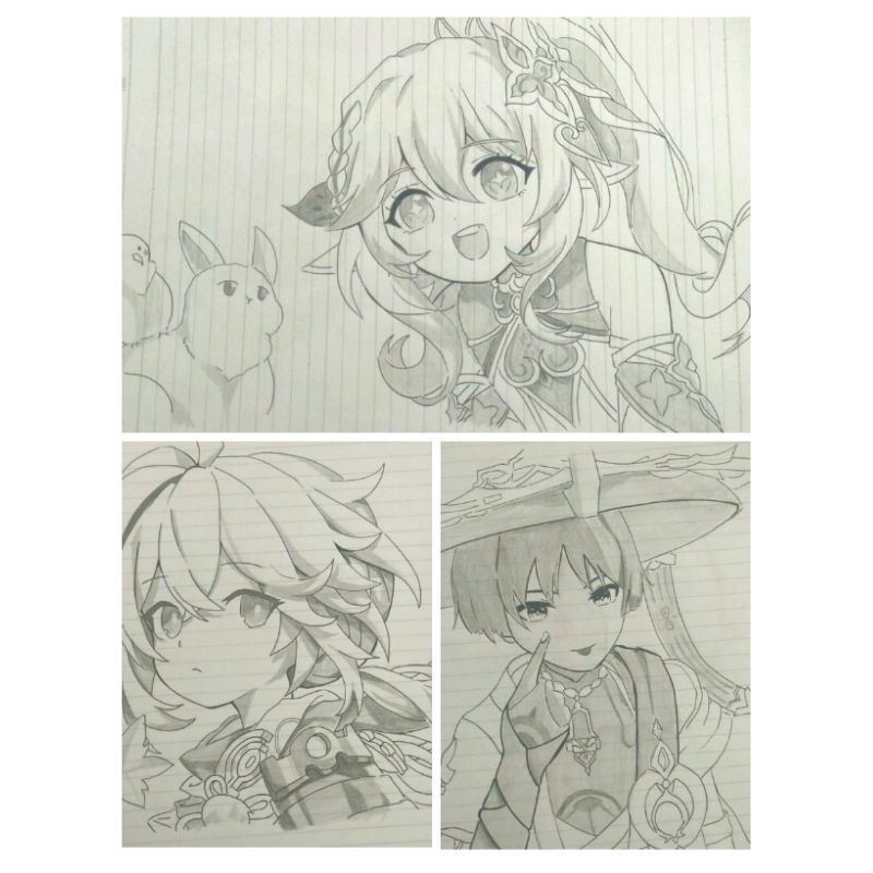 Jual Gambar Anime/Bebas Sketsa Hitam putih (request) | Shopee Indonesia
