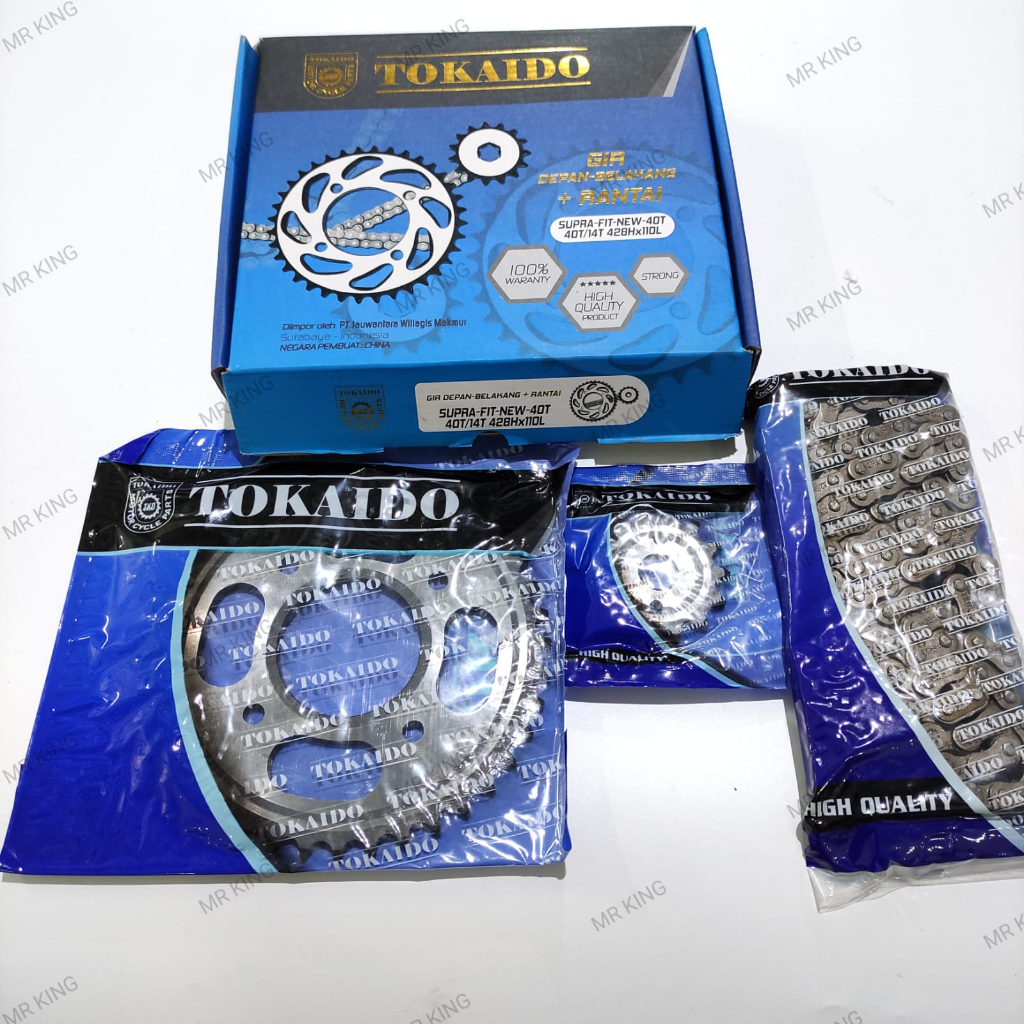Jual Gear set Motor Honda Supra Fit new Tokaido 14T 40T 428H110L
