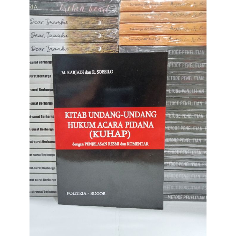 Jual Buku Kitab Undang-Undang Hukum Acara Pidana (KUHAP) - M.Karjadi ...