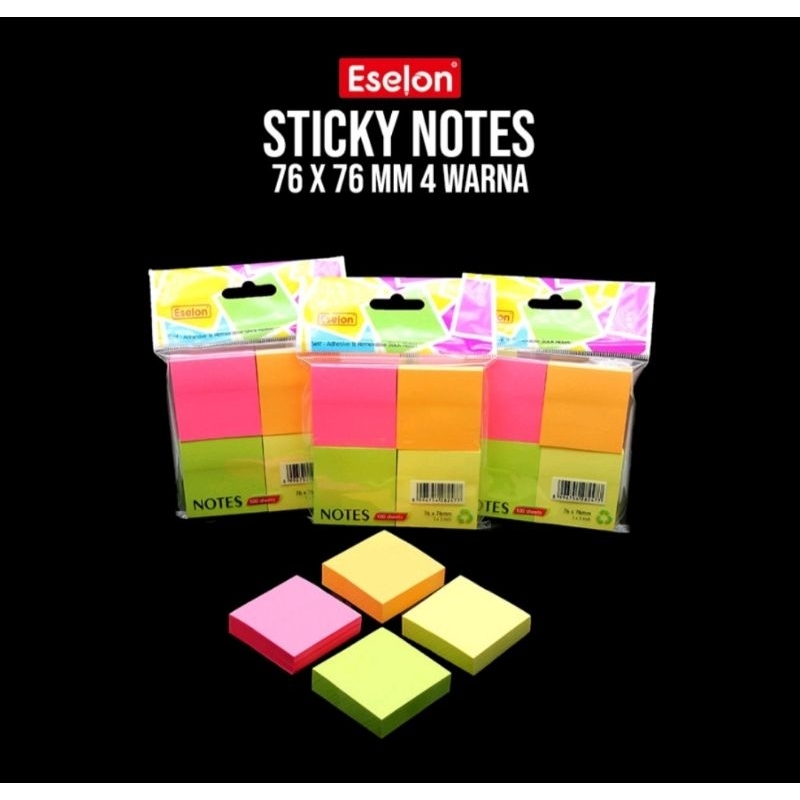 Jual sticky notes eselon 76 x76 mm | Shopee Indonesia