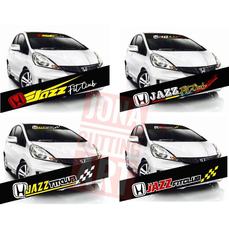 Jual Stiker Cutting Kaca Depan Mobil Honda Jazz Racing Shopee Indonesia