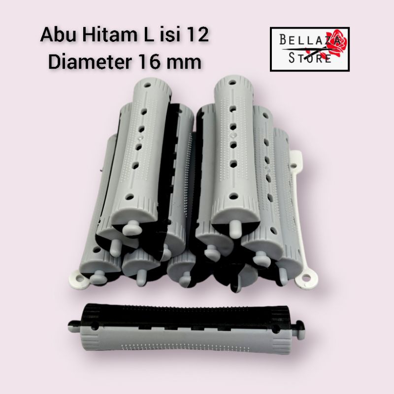 Jual Rotto Keriting Abu Hitam L isi 12 / Roll Keriting Rambut | Shopee ...